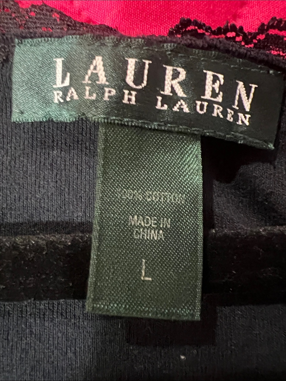 Ralph Lauren Black Lace-Trim V-Neck Tank - Picture 2 of 6